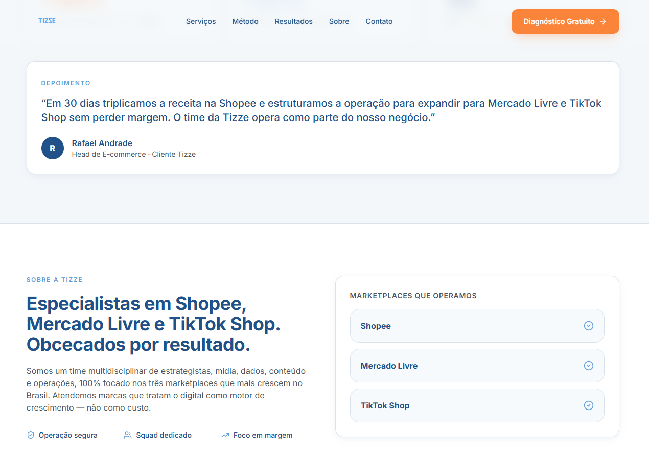 Tizze Digital - Landing Page — imagem 5
