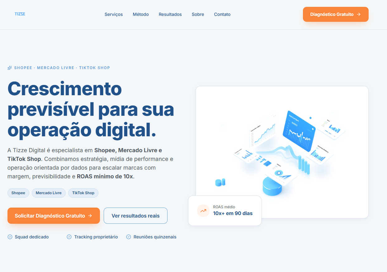 Tizze Digital - Landing Page — imagem 1